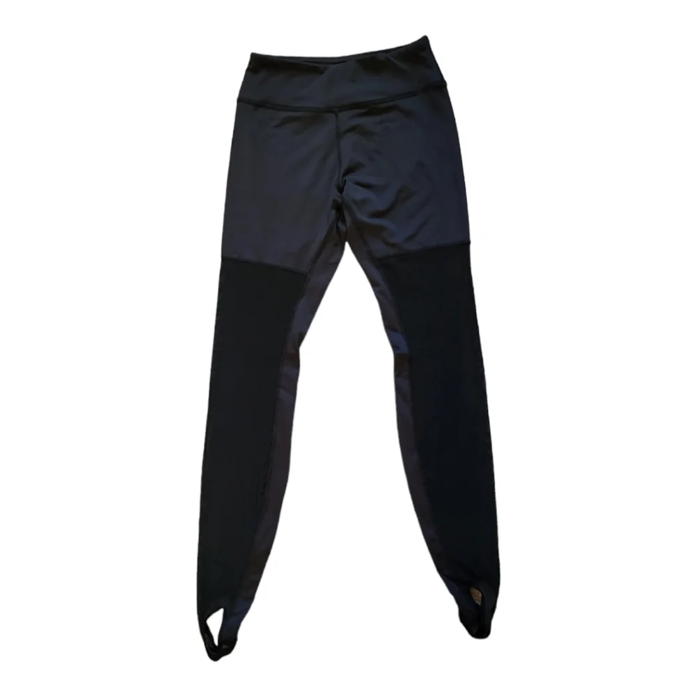 Mesh Stirrup Leggings Black Yoga Pants Size XS - Picture 3 of 5